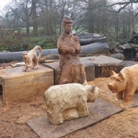 1. Cutty Sark, work in progress, mum pigs and monkey 