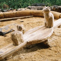 14. Dog and Cat Seasaw in oak