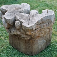 17. Tree stump Table sculpture in oak