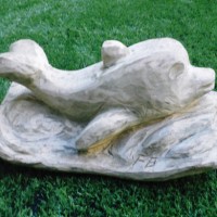 20. Dolphine Rocker on a Wave in oak